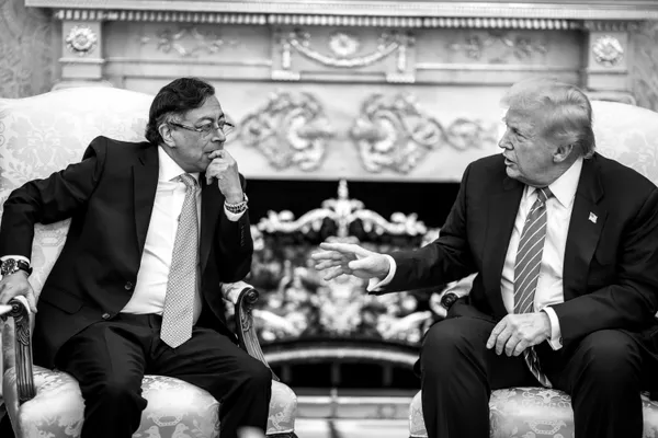 President Donald Trump meets with Colombian President Gustavo Petro Urrego in the Oval Office, February 3, 2026.